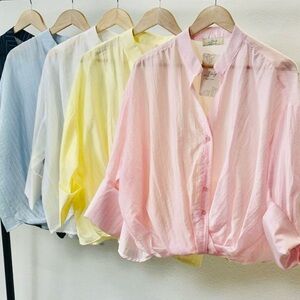 UNICORN RAINBOW. ITALIAN  Pastel Button-Up Blouse Set